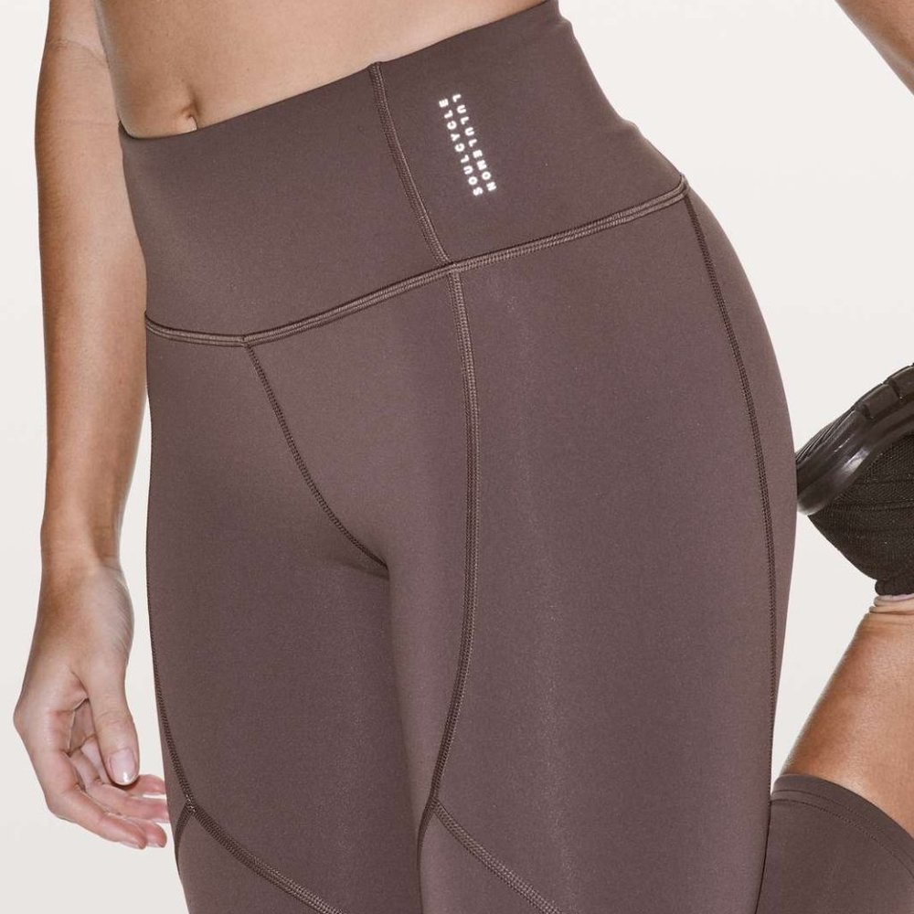 ⭐Lululemon To The Beat Leggings 24" *lululemon X SoulCycle Purple Taupe 4